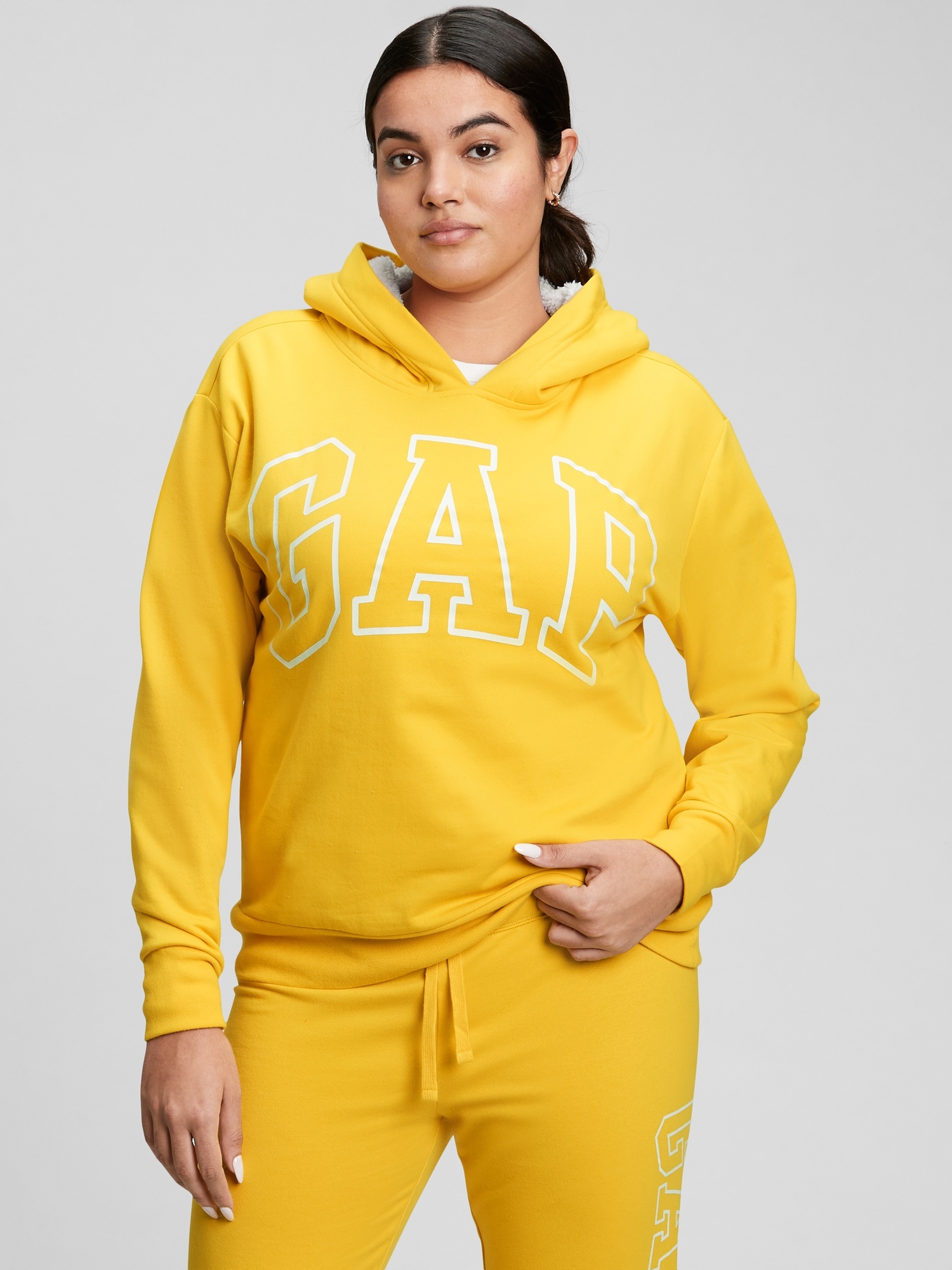 Gap Logo Sherpa Hoodie Gap Factory