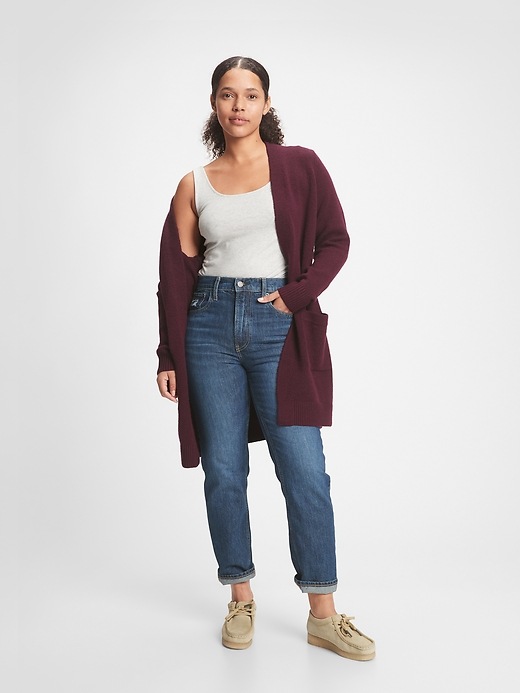 Image number 1 showing, Cozy Long Open-Front Cardigan