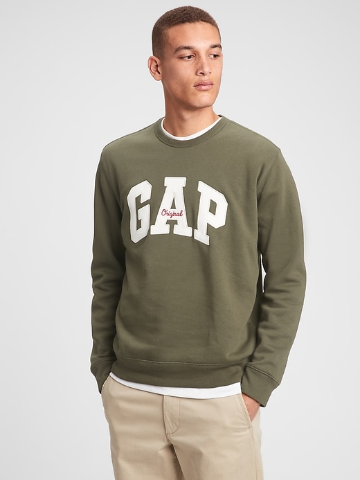 View large product image 1 of 1. Embroidered Gap Logo Crewneck Pullover