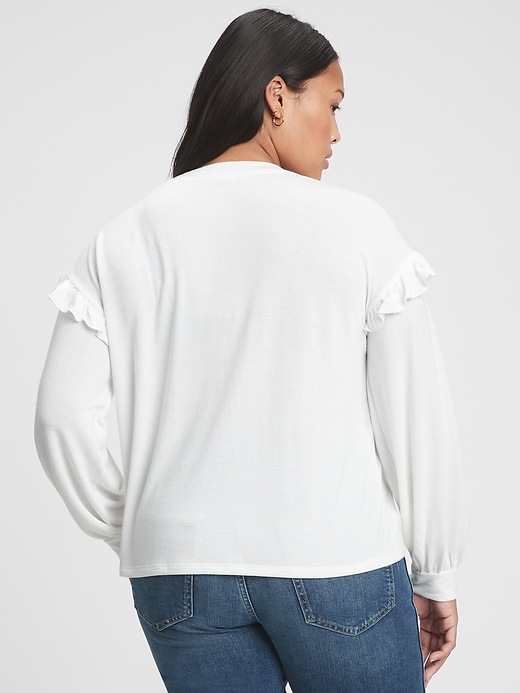Image number 4 showing, Softspun Ruffle T-Shirt