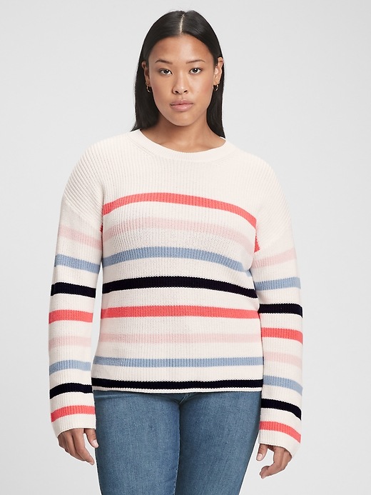 Image number 1 showing, Textured Crewneck Sweater