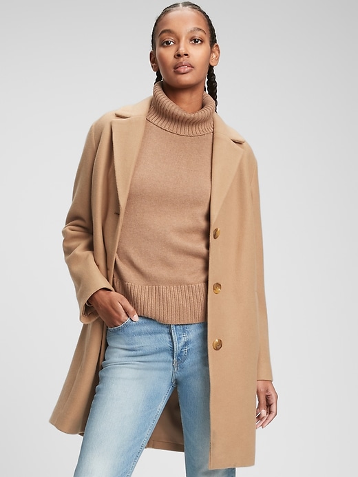View large product image 1 of 1. Oversized Cropped Turtleneck Sweater