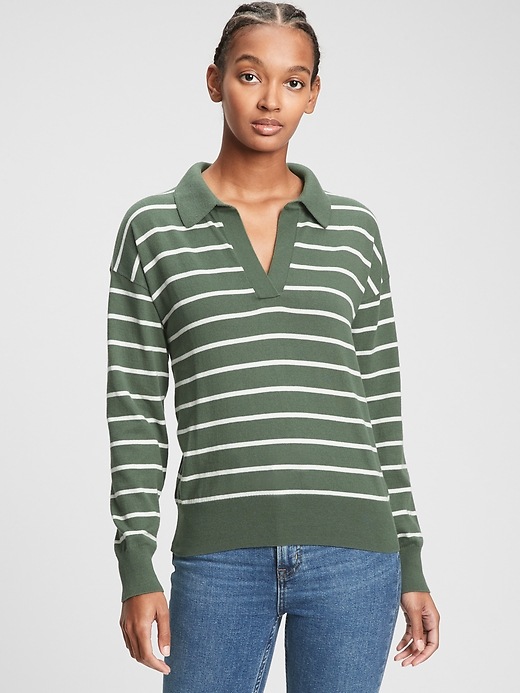 View large product image 1 of 1. Collared Sweater