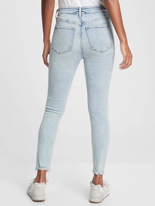 Image number 4 showing, Mid Rise Distressed Jeggings with Washwell