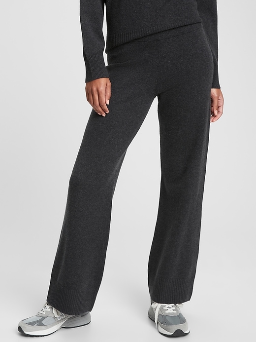 Image number 1 showing, Sweater Wide-Leg Sweatpants