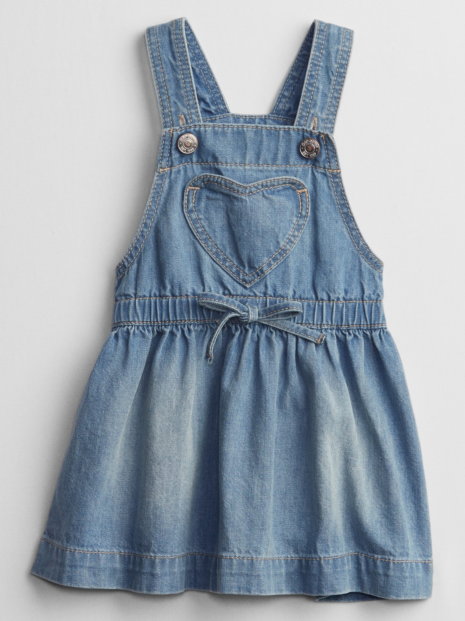 Baby Heart Denim Skirtall with Washwell Gap Factory
