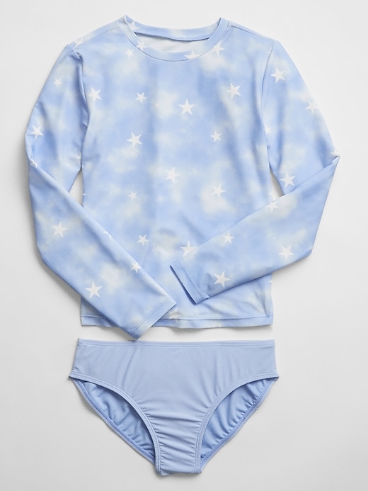 View large product image 1 of 1. Kids Tie-Dye Two-Piece Rash Guard