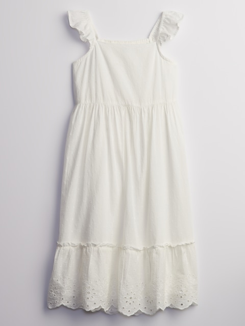 Kids Flutter Eyelet Dress