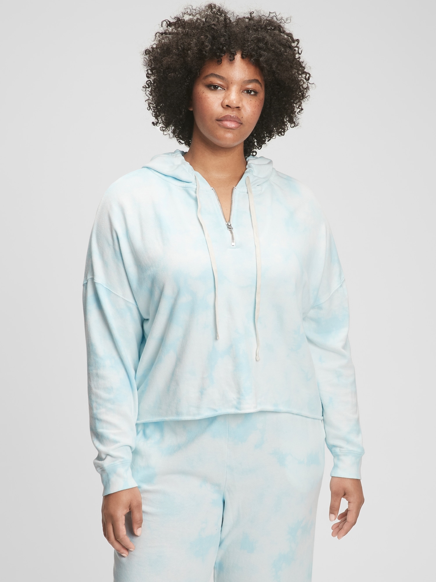 Tie-Dye Half-Zip French Terry Hoodie | Gap Factory