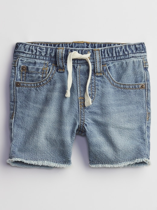 View large product image 1 of 2. Baby Pull-On Denim Shorts with Washwell