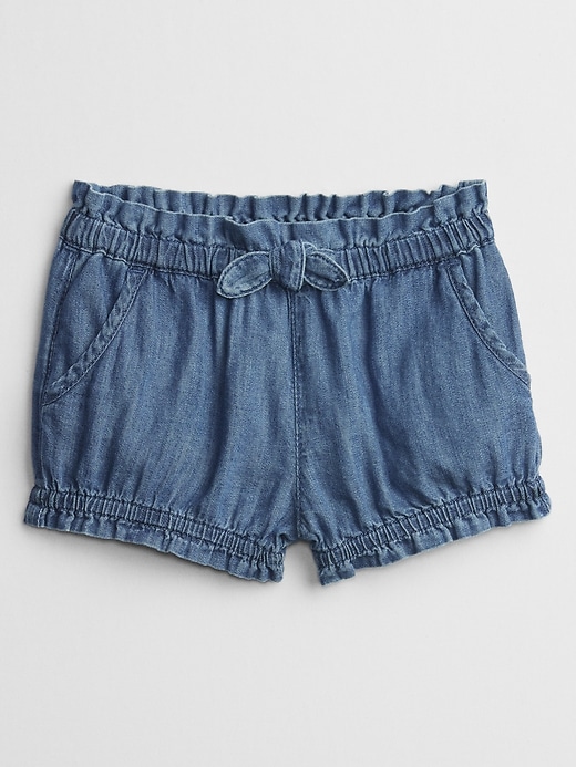 Image number 1 showing, Baby Denim Bubble Shorts