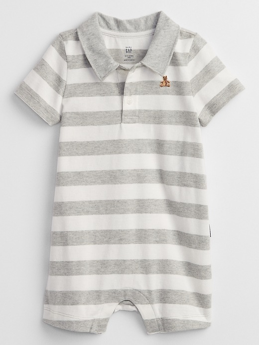 Baby Striped Polo Shorty One-Piece