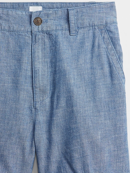 Image number 4 showing, 5" High Rise Chambray Shorts with Washwell