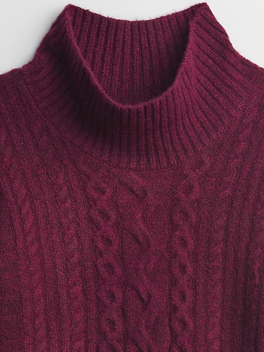 Image number 8 showing, Mockneck Cable-Knit Sweater