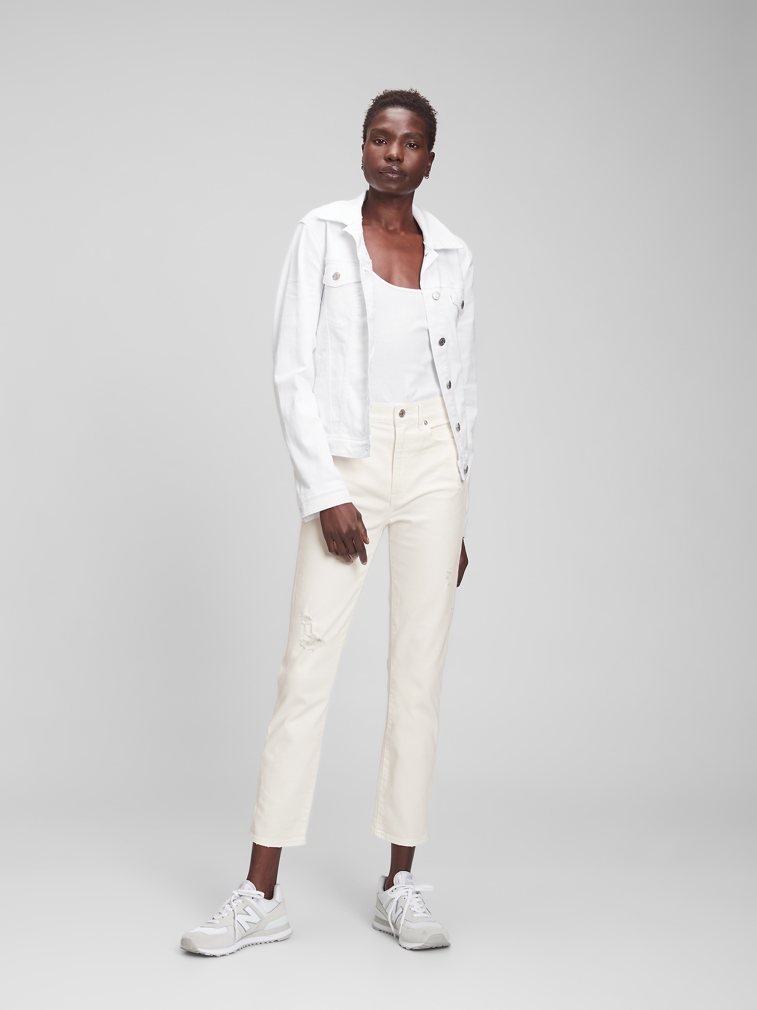 High Rise Distressed Vintage Slim Jeans