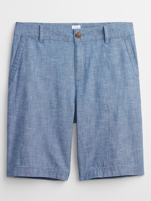 Image number 3 showing, 9" Chambray Bermuda Shorts with Washwell