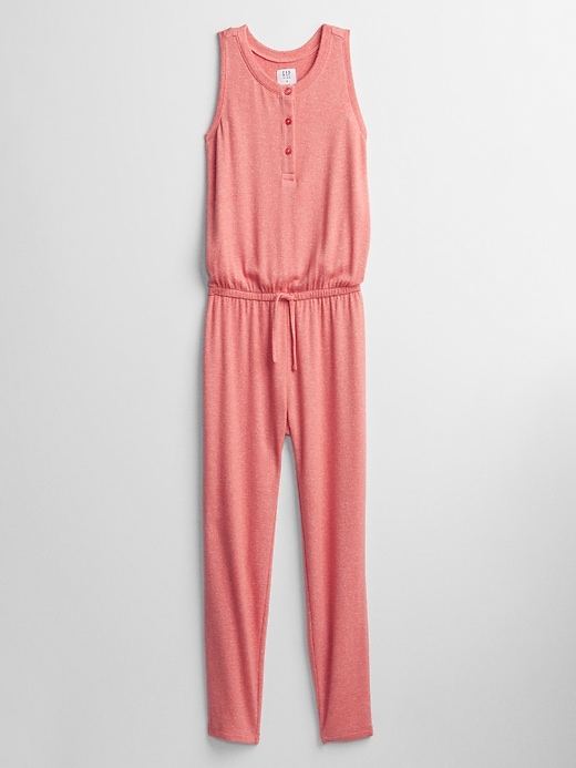 View large product image 1 of 1. Kids Henley Tank Softspun Jumpsuit