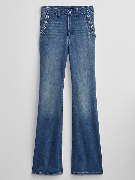 Image number 7 showing, High Rise Flare Jeans with Washwell