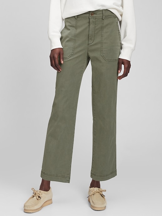 Image number 1 showing, High Rise Girlfriend Utility Khakis with Washwell