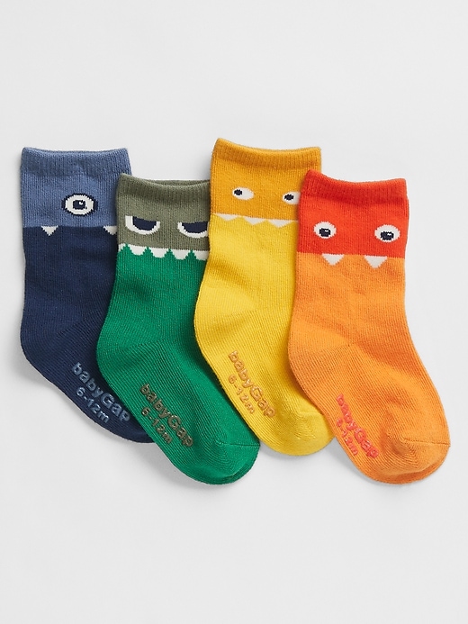 babyGap Monster Crew Socks (4-Pack)