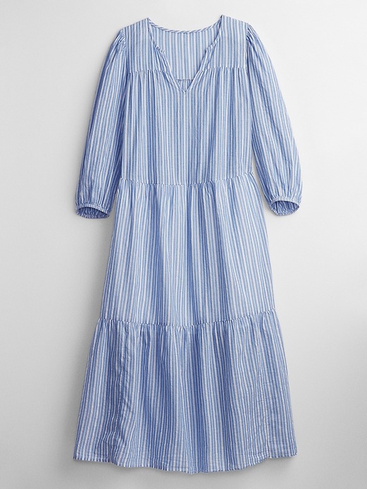 Image number 3 showing, V-Neck Tiered Midi Dress