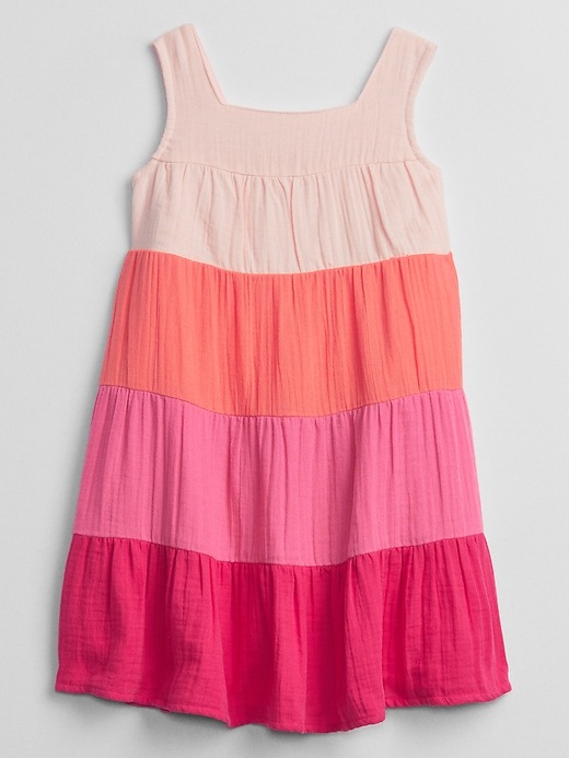 Toddler Gauze Colorblock Dress