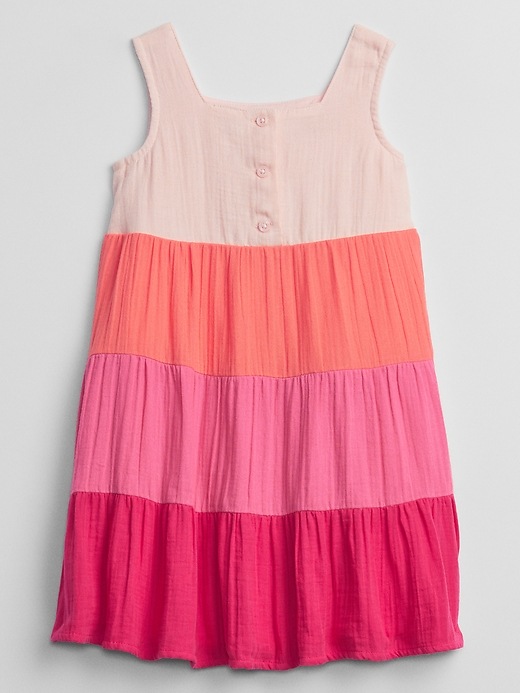 Toddler Gauze Colorblock Dress