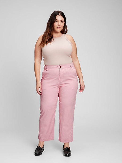 gap girlfriend khaki high rise