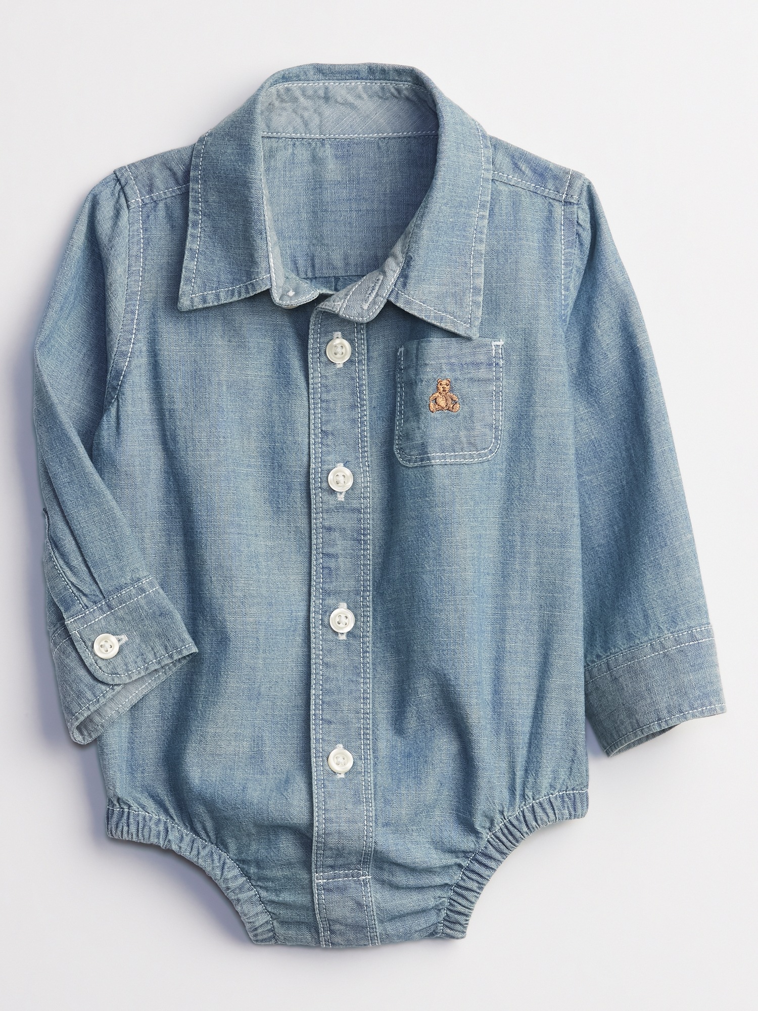 Baby Chambray Bodysuit Gap Factory