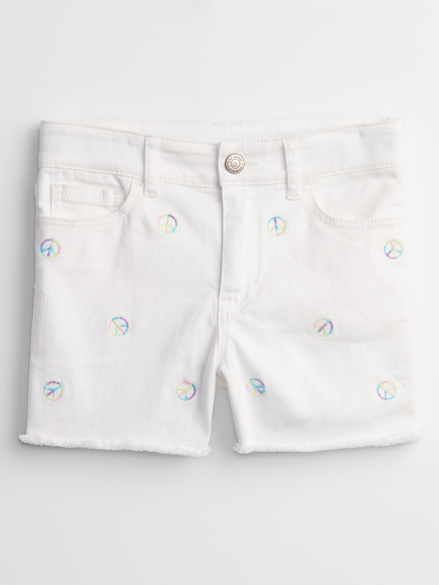 Kids High Rise Denim Shorts with 