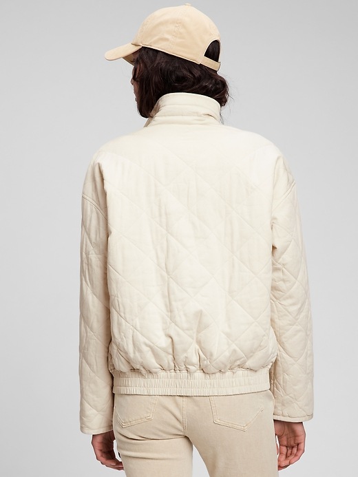Image number 6 showing, Quilted Bomber Jacket