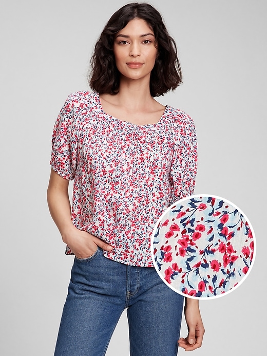 Image number 1 showing, Puff Sleeve Top