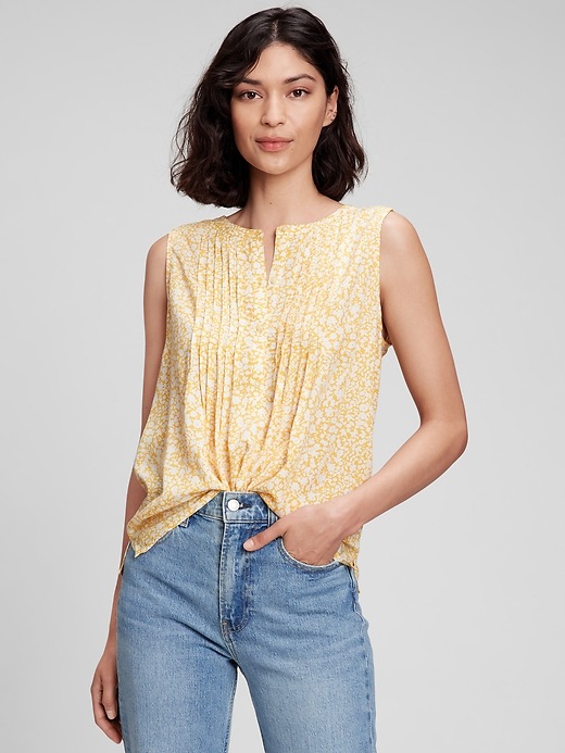 Image number 1 showing, Sleeveless Pintuck Top