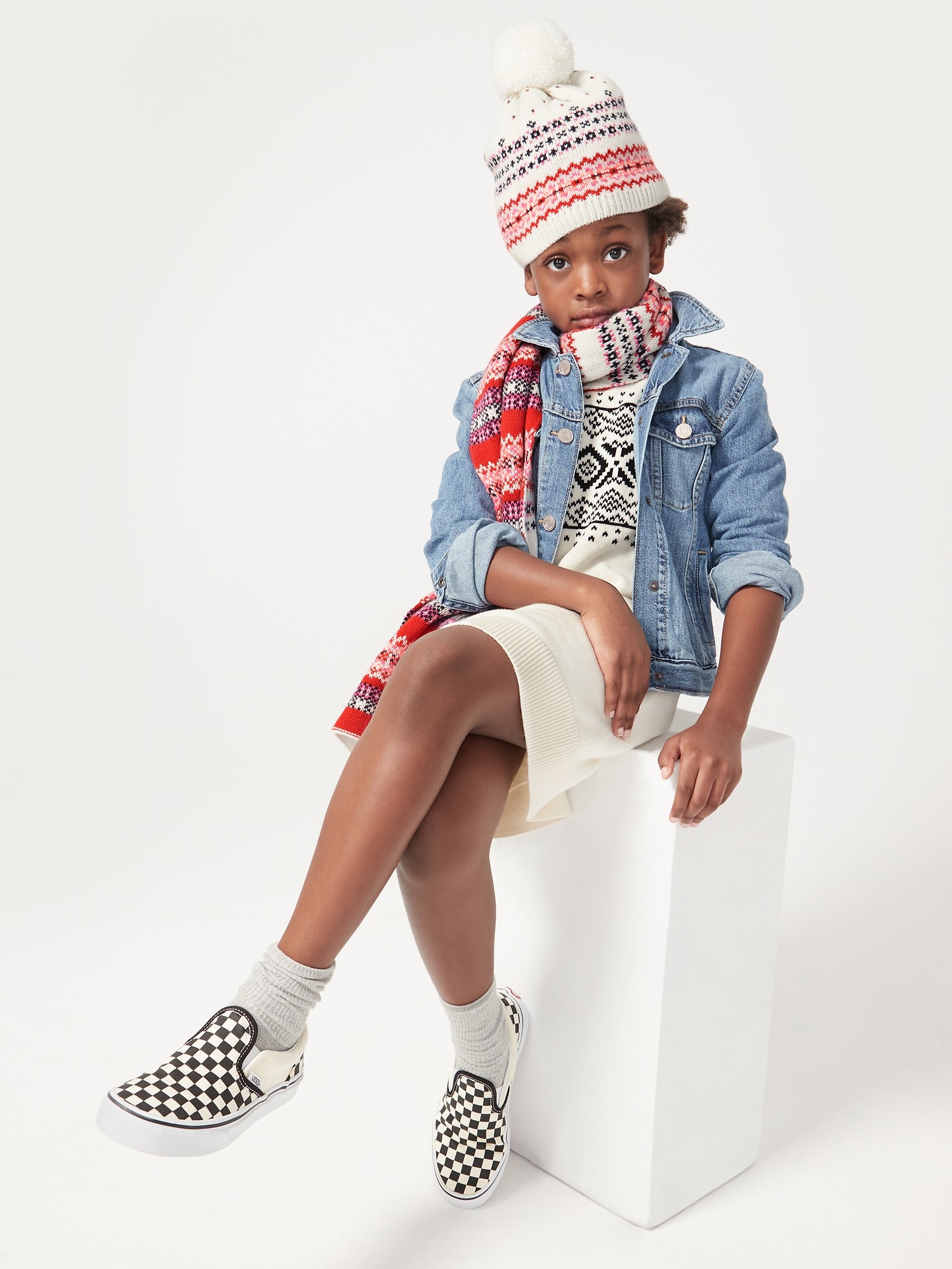 Kids Intarsia Sweater Dress Gap Factory