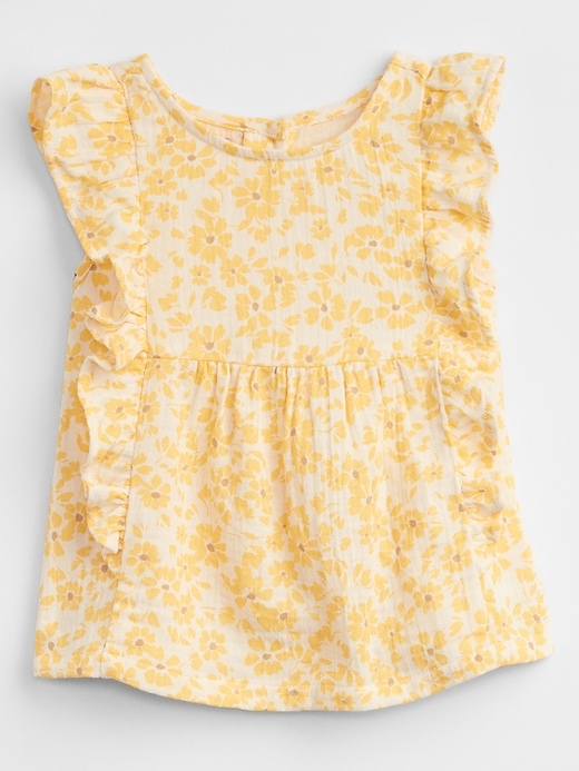 View large product image 1 of 1. Toddler Ruffle Print Top