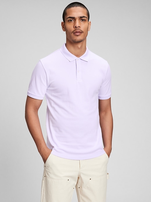 gap stretch pique polo