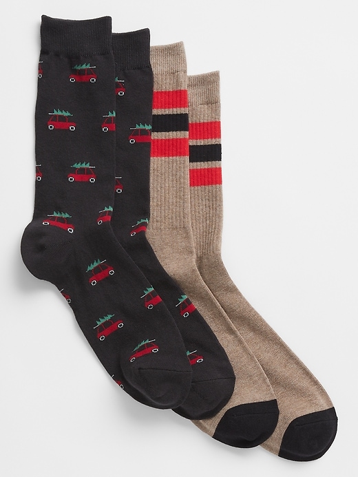 Graphic Crew Socks (2Pack) Gap Factory