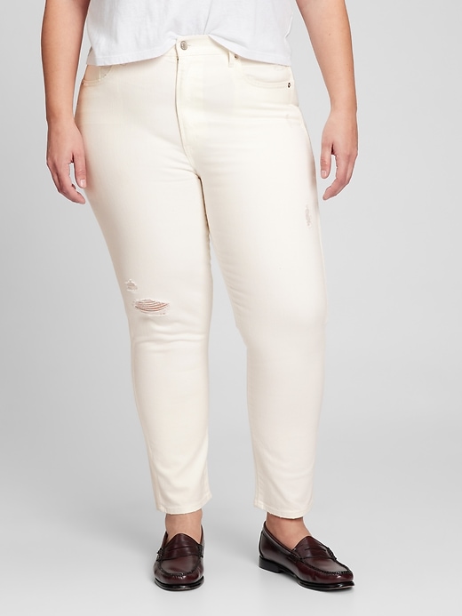 Image number 3 showing, High Rise Distressed Vintage Slim Jeans