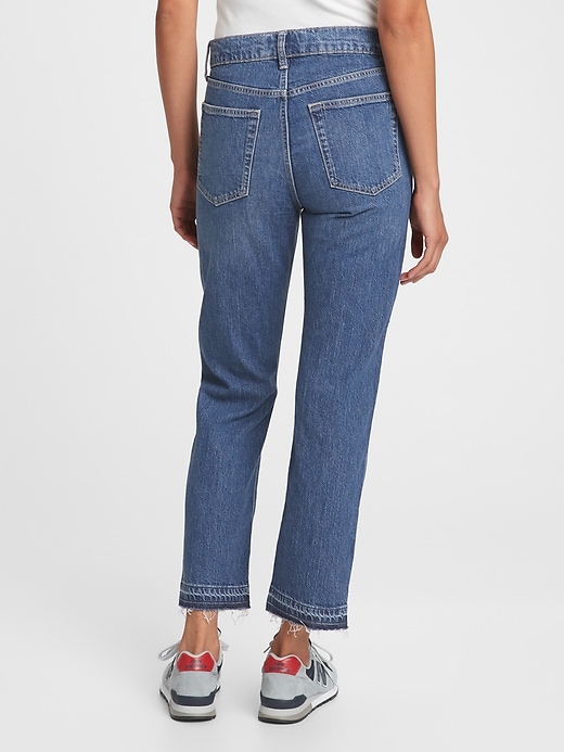 High Rise Destructed Cheeky Straight 