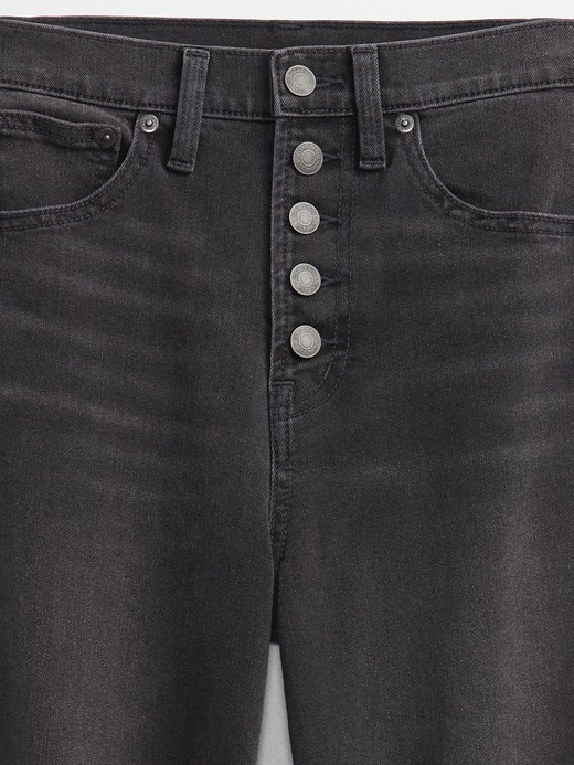 Image number 4 showing, High Rise Wide-Leg Jeans with Washwell