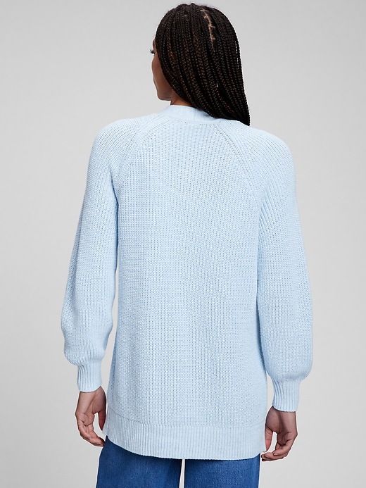 Image number 6 showing, Shaker-Stitch Open-Front Cardigan
