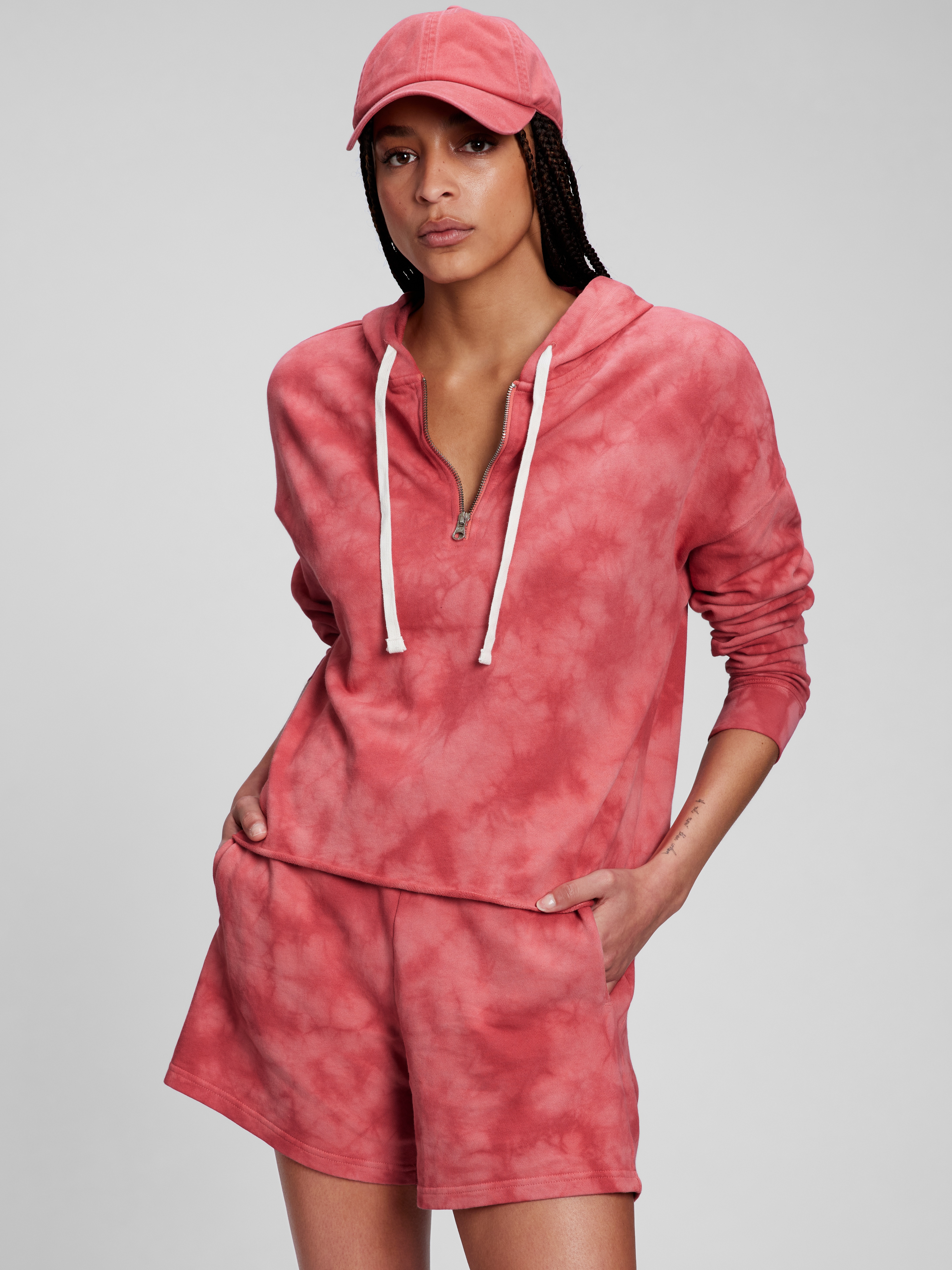 french terry hoodie tie dye