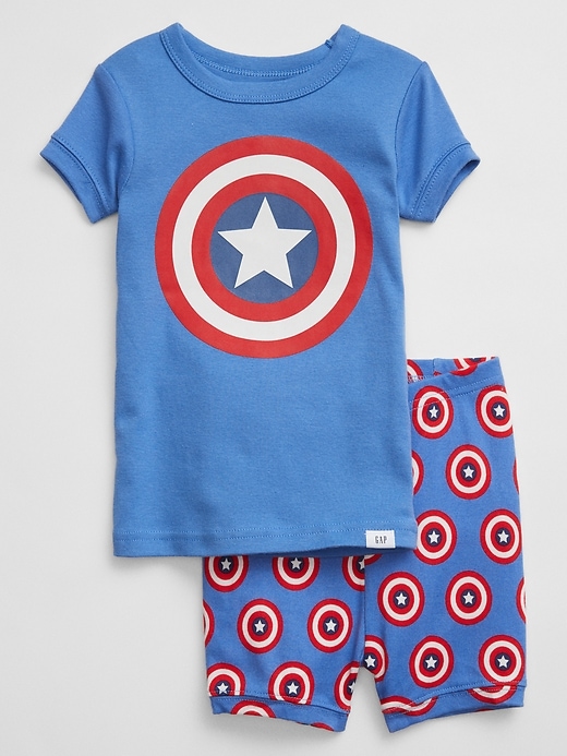 View large product image 1 of 1. babyGap &#124 Marvel Captain America 100% Organic Cotton PJ Set