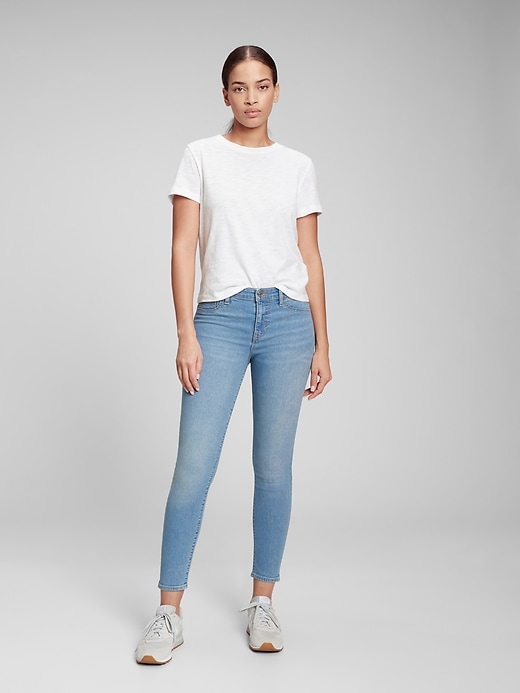 Mid Rise Favorite Ankle Jeggings with Washwell | Gap Factory