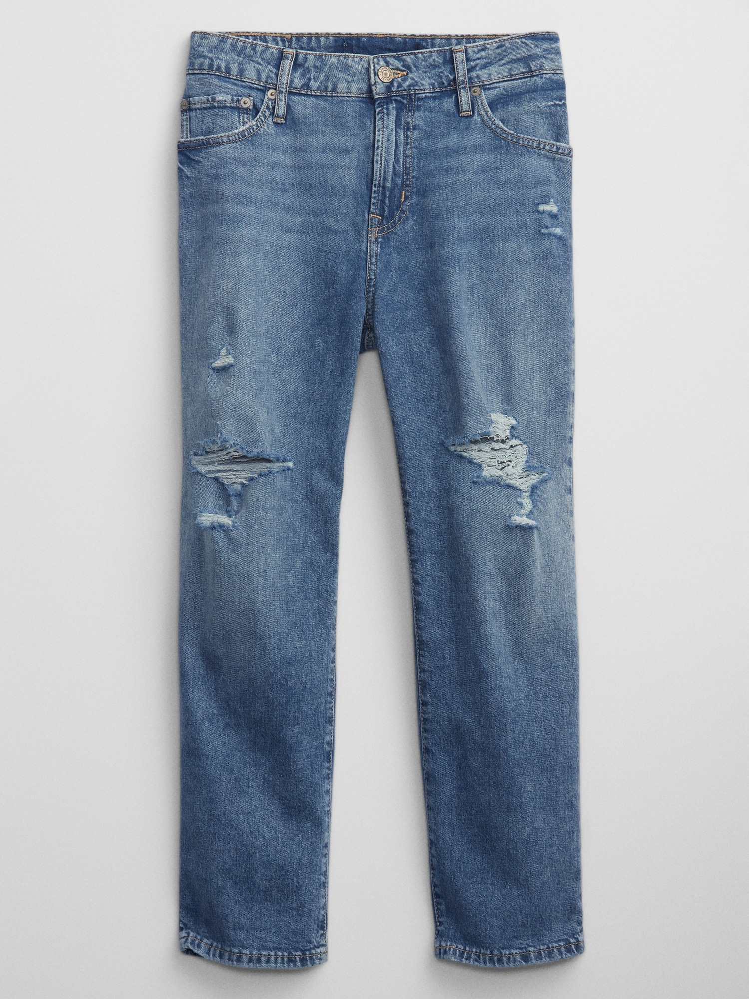 Mid Rise Distressed Universal Slim Boyfriend Jeans Gap Factory