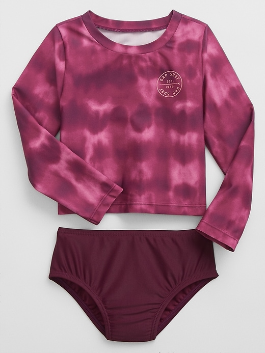 View large product image 1 of 1. Toddler Tie-Dye Two-Piece Rash Guard