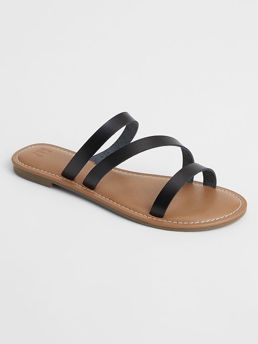 Image number 1 showing, Vegan-Leather Sandals