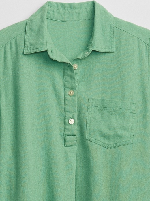 Image number 4 showing, Linen Shirtdress