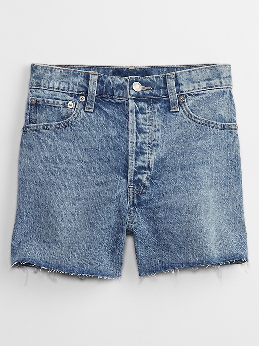 Image number 3 showing, 3.5" High Rise Cheeky Denim Shorts with Washwell