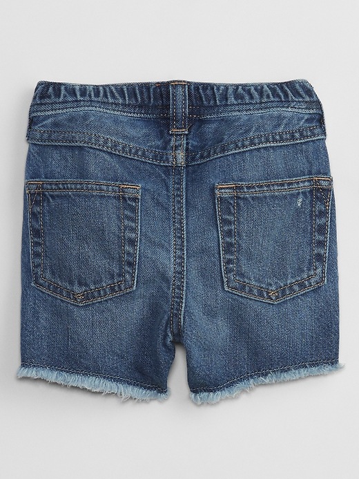 Baby Distressed Pull-On Denim Shorts with Washwell